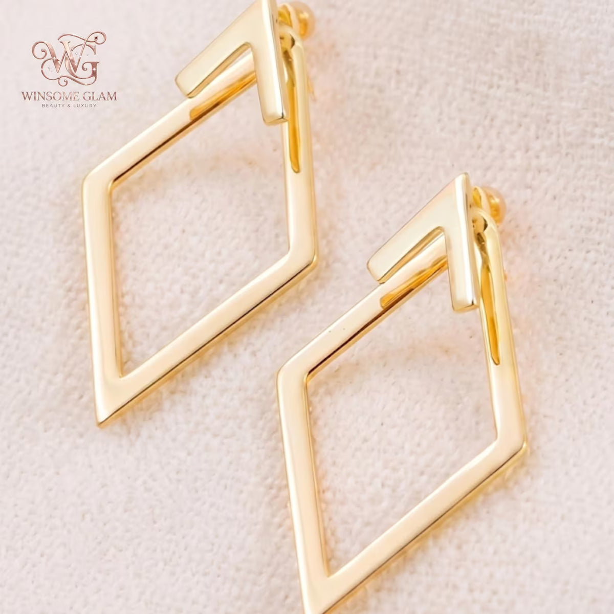 18K Gold Plated Geometric Ear Jacket Earrings – Convertible Stud Earrings