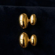 Double Dome Earrings • Chunky Statement Studs • Modern Minimalist • Waterproof • Gift For Her