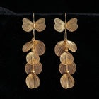 18K Gold Plated Layered Flower Petal Earrings  Large Statement Drop Necklace, Stainless Steel Dangle Earrings |Boho Wedding J