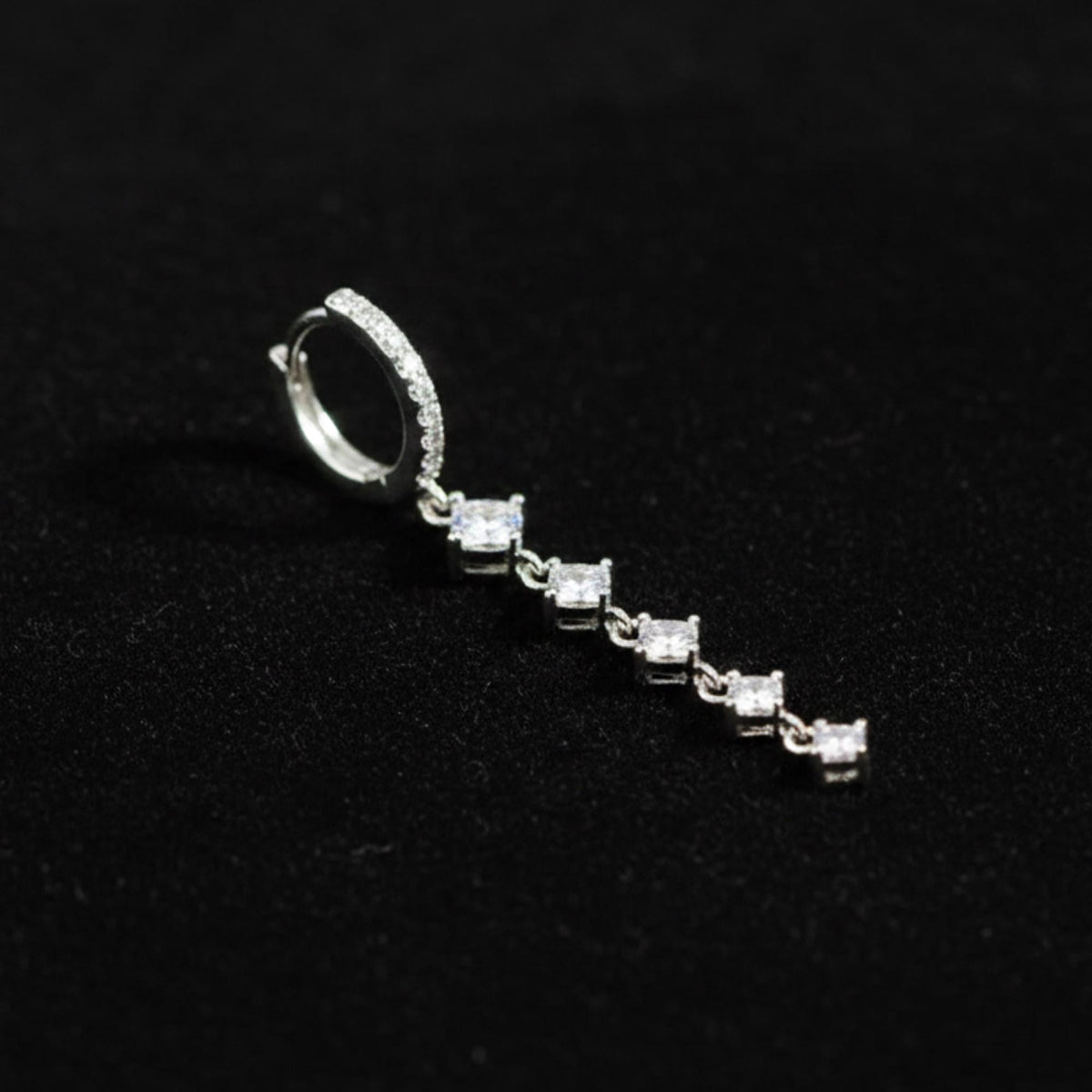 Dainty Diamond Dangle Earrings, Cubic Zirconia Drop Earrings, Silver & Gold, Wedding Gift, Bridesmaid Gift for Her