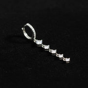 Dainty Diamond Dangle Earrings, Cubic Zirconia Drop Earrings, Silver & Gold, Wedding Gift, Bridesmaid Gift for Her