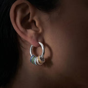 Custom Multiple Hoop Earrings Gold Plated Minimalist Circle Hoops Personalized Family Birthstone Jewelry, Mother’s Day Jewelr