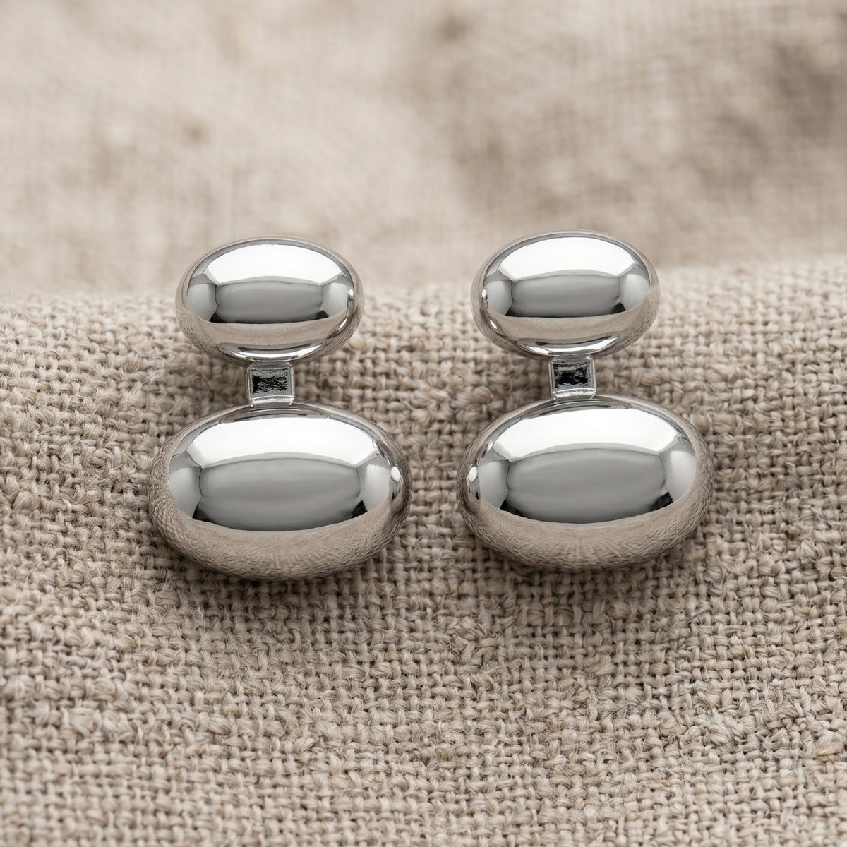 Double Dome Earrings • Chunky Statement Studs • Modern Minimalist • Waterproof • Gift For Her