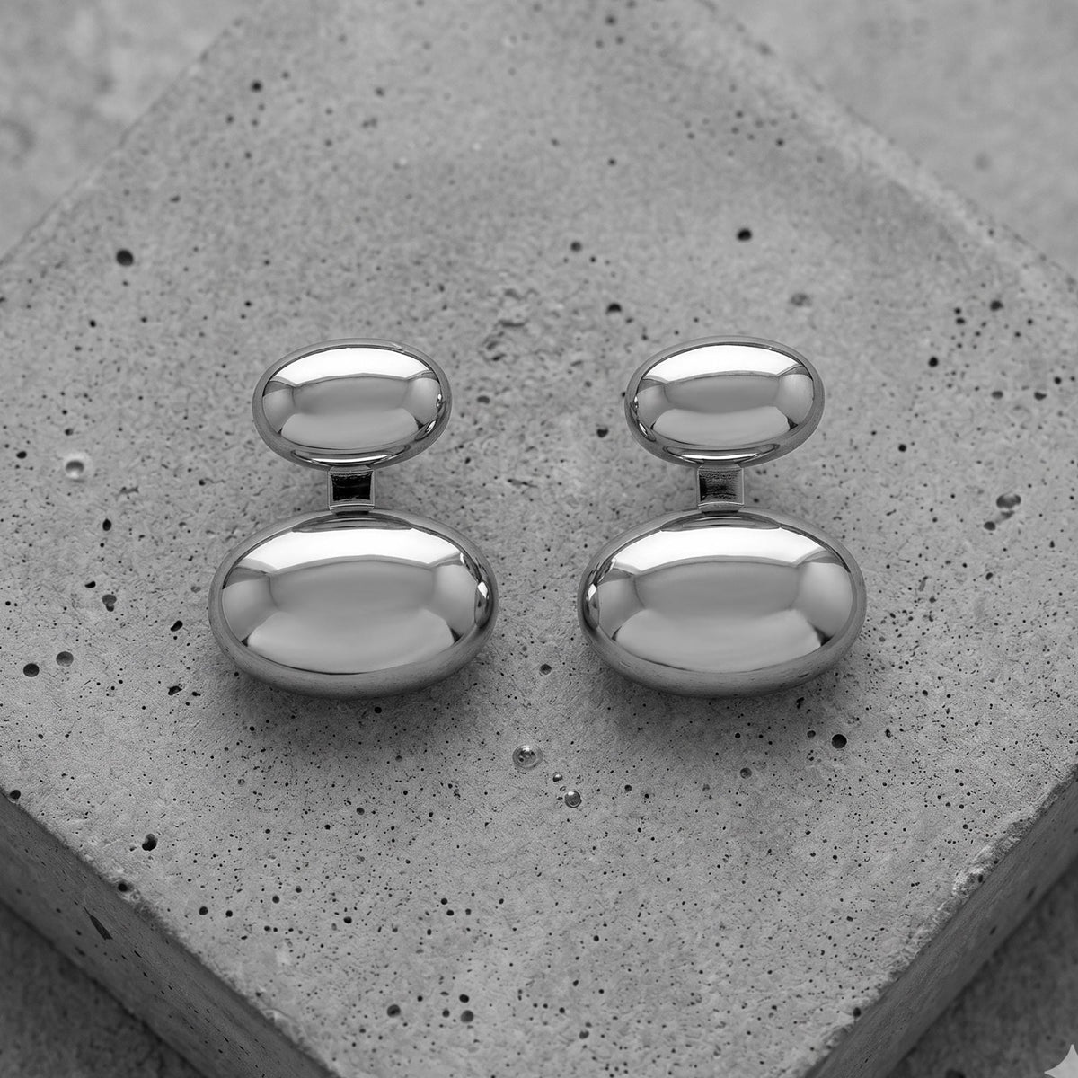 Double Dome Earrings • Chunky Statement Studs • Modern Minimalist • Waterproof • Gift For Her