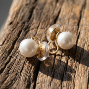 Minimalist Gold Pearl Jewelry, Freshwater Pearl Clip on Earrings, Non Pierced Bridal Earrings, Aesthetic Pearl Drops, Classic