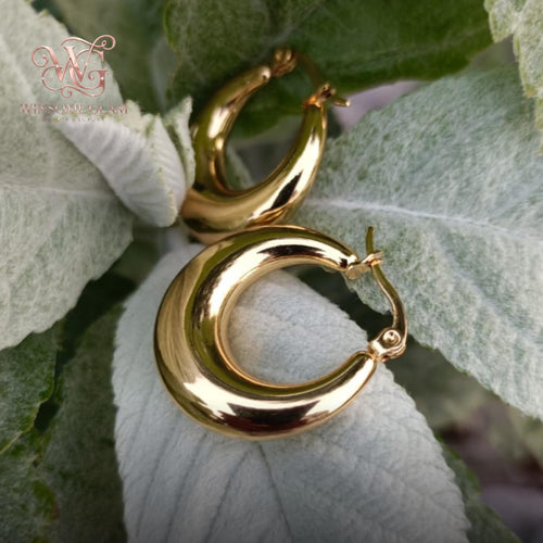 Teardrop Hoop Earrings - Chunky Gold Statement Hoops, Bold Minimalist Everyday Jewelry, Perfect Modern Gift for Her