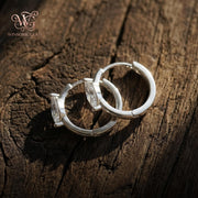 14K Gold Marquise Huggie Hoop Earrings • 925 Sterling Silver Dainty Zircon Hoops • Minimalist Cartilage Helix Piercing Jewelr