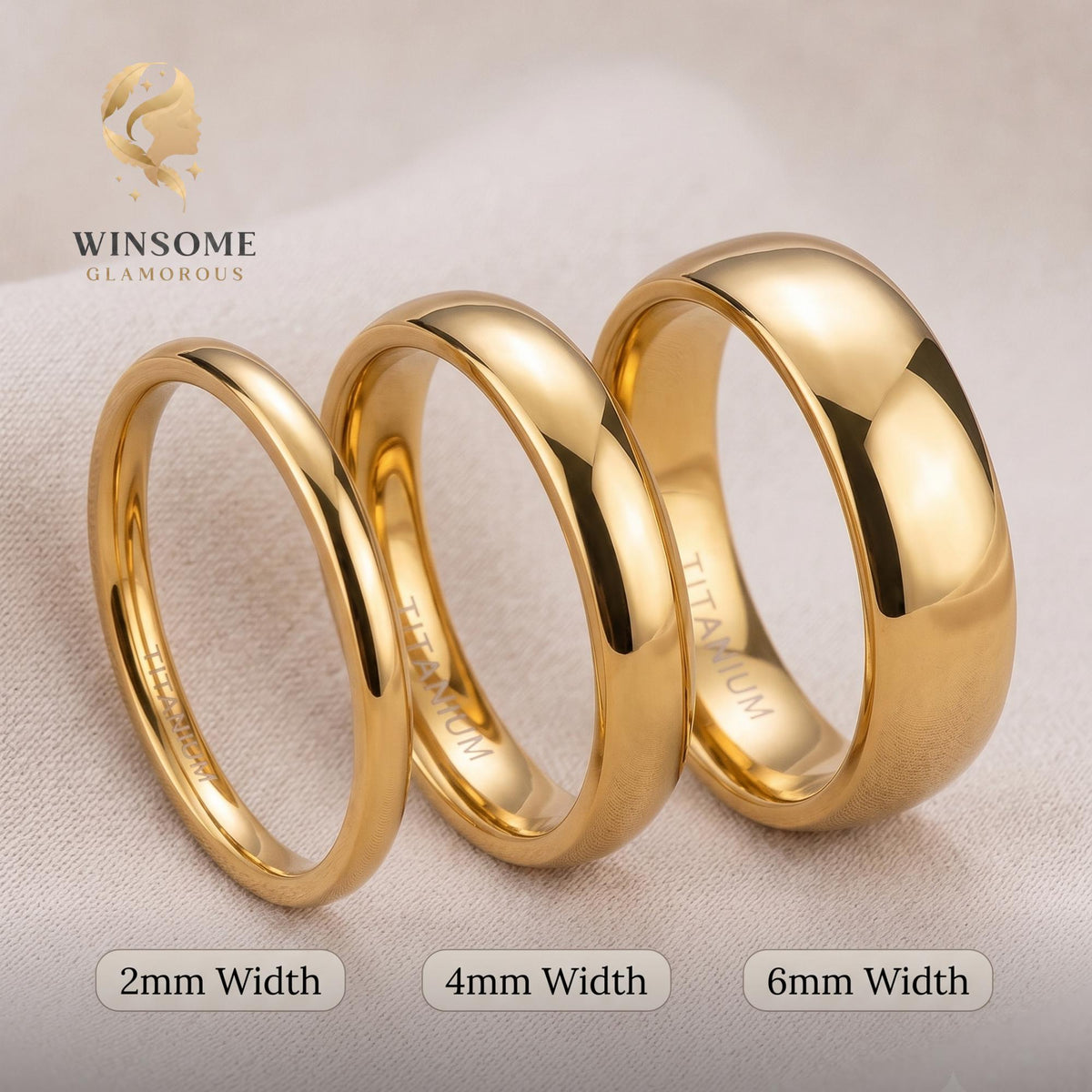 Premium 14k Gold Plated Smooth Dome Ring – Tarnish-Free Comfort-Fit Stacking Band, Minimalist Everyday Luxury Jewelry for Cou