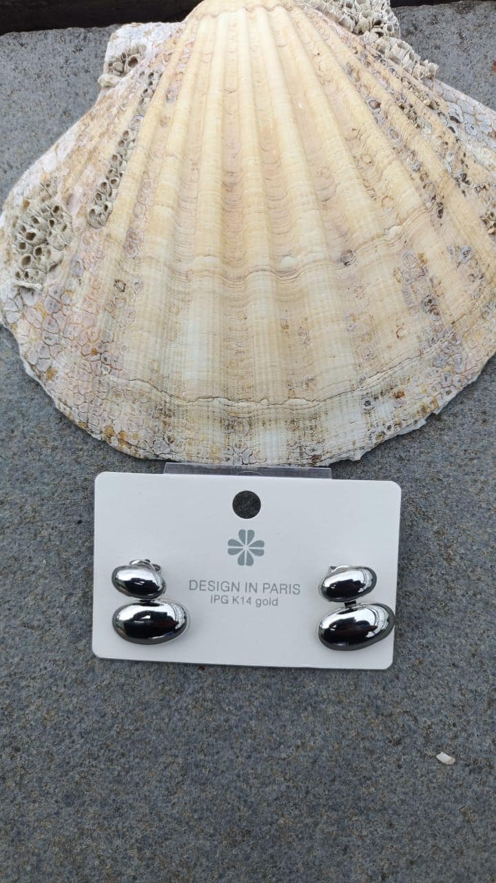 Double Dome Earrings • Chunky Statement Studs • Modern Minimalist • Waterproof • Gift For Her