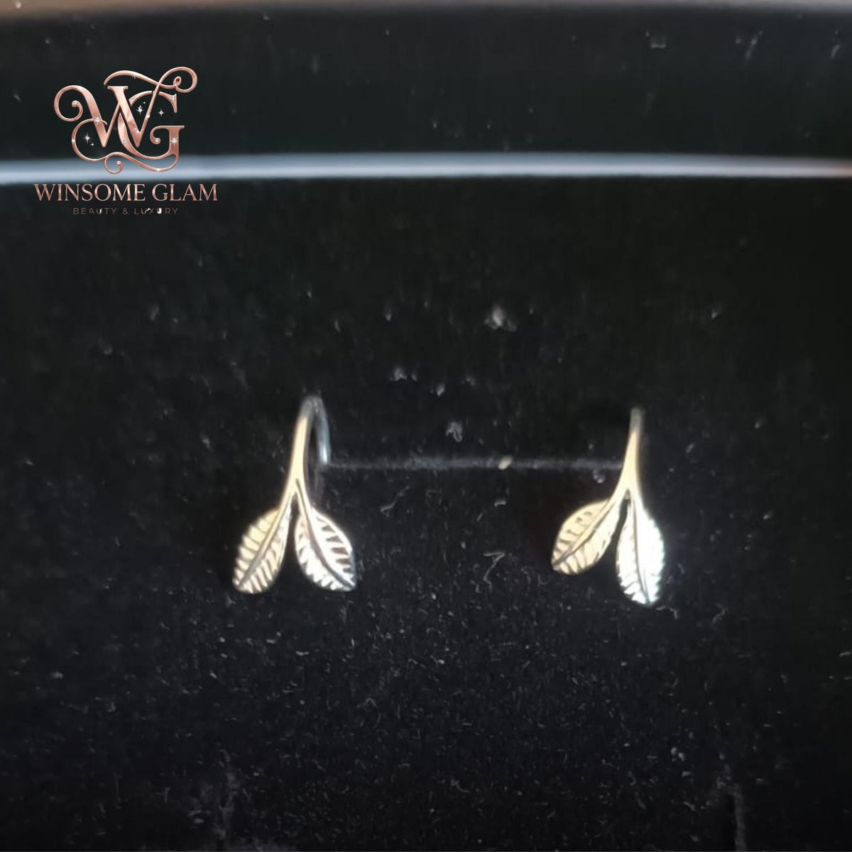 Gold Leaf Ear Climbers, Minimalist Open Hoop Earrings, Dainty Botanical Drop Earrings, Tiny Leaf Huggie Hoops, Everyday Ear W