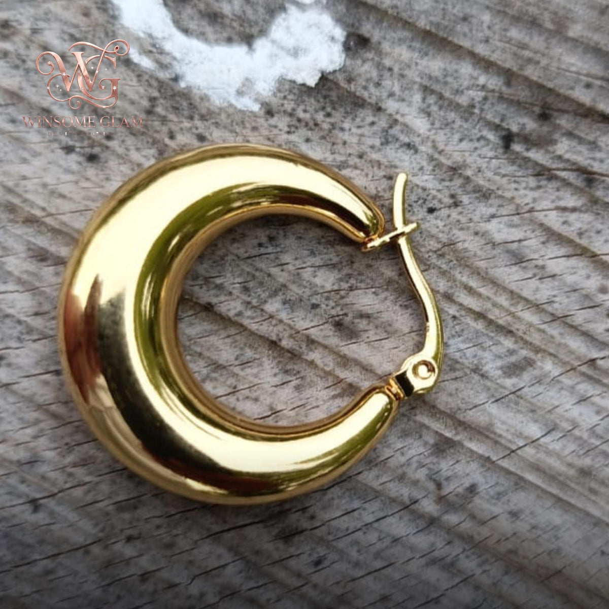 Teardrop Hoop Earrings - Chunky Gold Statement Hoops, Bold Minimalist Everyday Jewelry, Perfect Modern Gift for Her