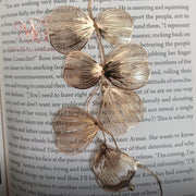 18K Gold Plated Layered Flower Petal Earrings  Large Statement Drop Necklace, Stainless Steel Dangle Earrings |Boho Wedding J