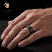 Personalized Engraved Couple Ring, Custom Name, Date Wedding Band, Stainless Steel Promise Ring, Gold Silver Black Ring, Gift