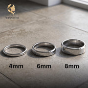 Personalized Engraved Couple Ring, Custom Name, Date Wedding Band, Stainless Steel Promise Ring, Gold Silver Black Ring, Gift