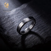 Personalized Engraved Couple Ring, Custom Name, Date Wedding Band, Stainless Steel Promise Ring, Gold Silver Black Ring, Gift