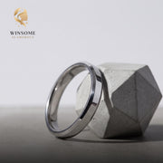 Personalized Engraved Couple Ring, Custom Name, Date Wedding Band, Stainless Steel Promise Ring, Gold Silver Black Ring, Gift