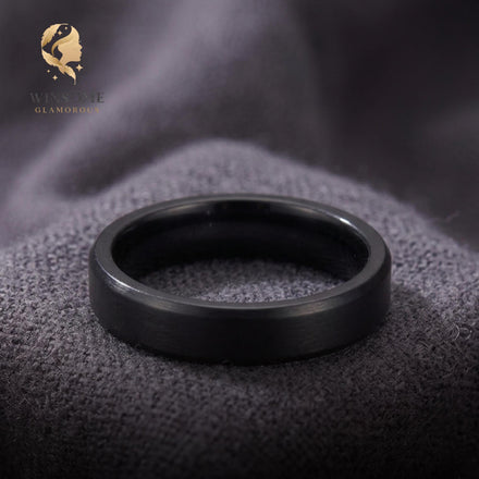 Personalized Engraved Couple Ring, Custom Name, Date Wedding Band, Stainless Steel Promise Ring, Gold Silver Black Ring, Gift