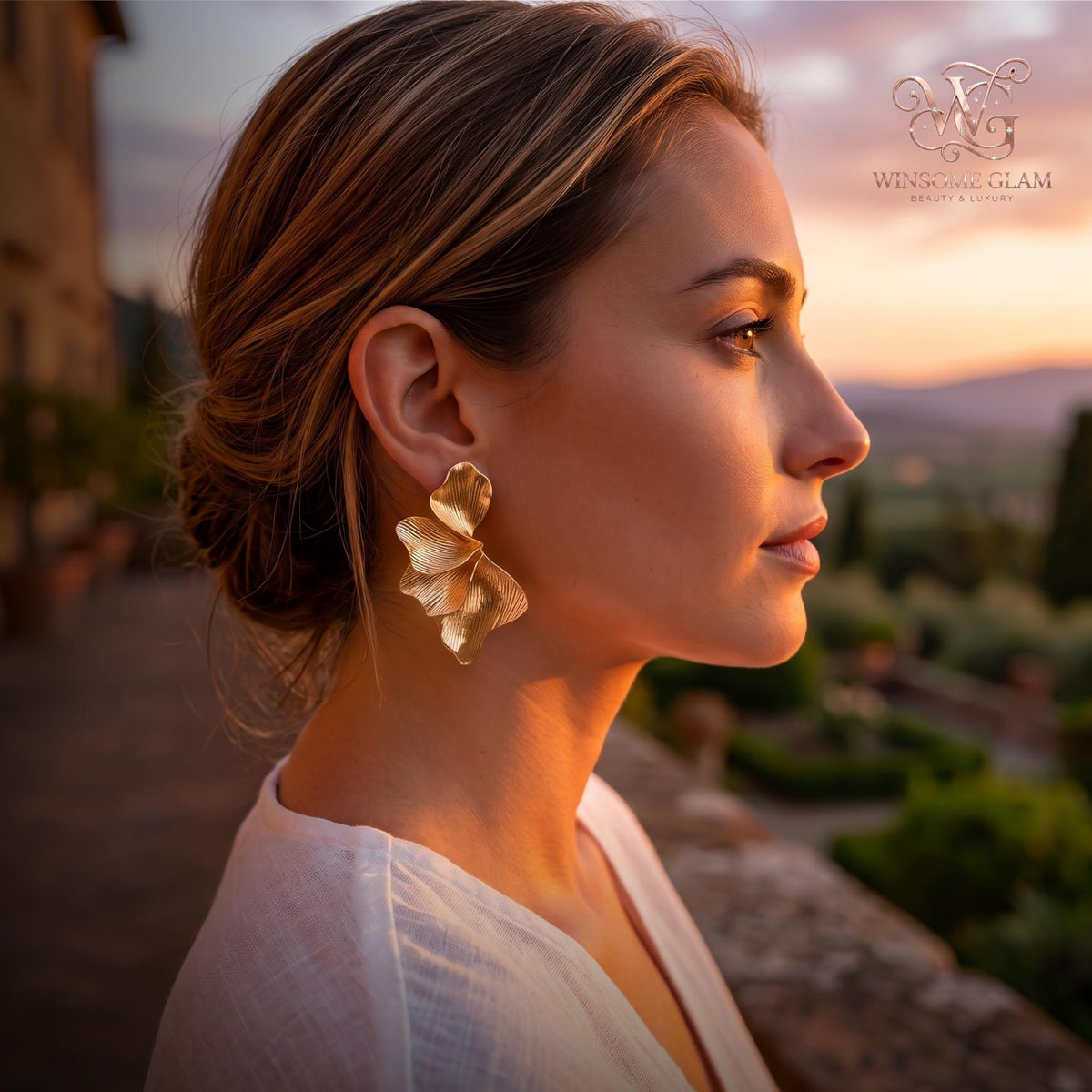 Gold Leaf Statement Earrings | Lightweight Ginkgo Dangle | Textured Botanical Jewelry Gift