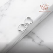 Gold Twisted Huggie Hoops | 18K Gold Plated Chunky Sculptural Earrings Women Minimalist Everyday