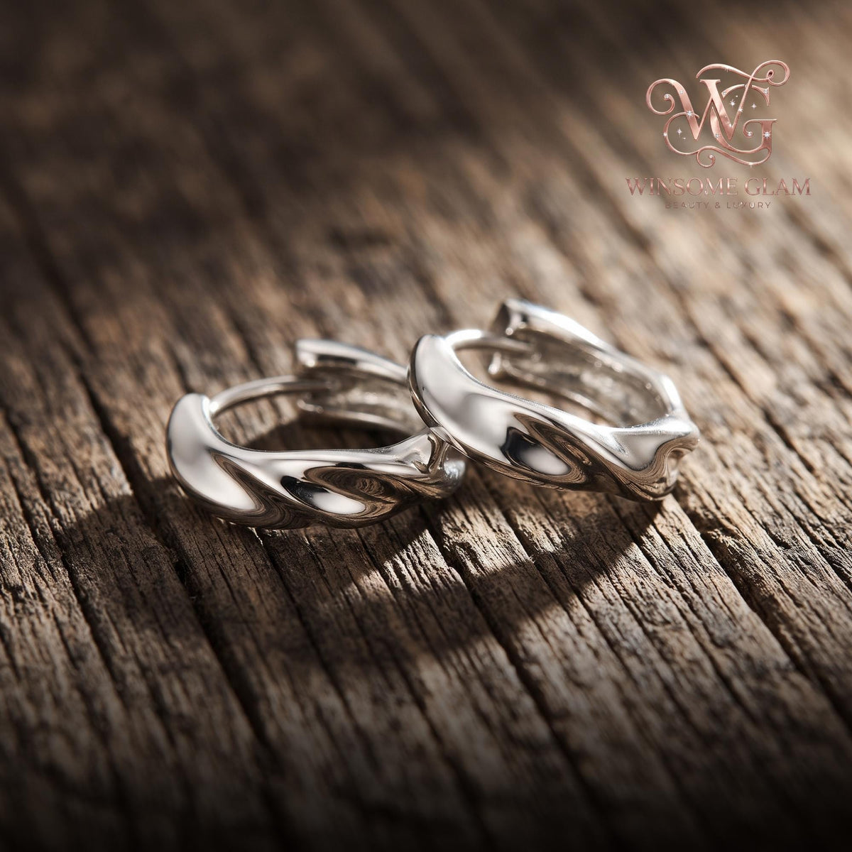 Gold Twisted Huggie Hoops | 18K Gold Plated Chunky Sculptural Earrings Women Minimalist Everyday