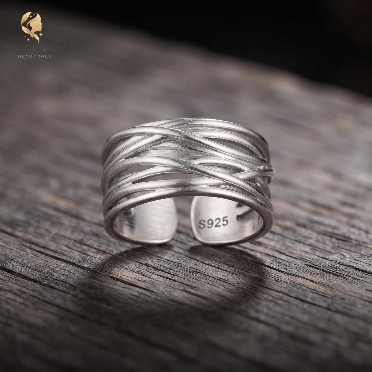 Sterling Silver Multi-Layer Adjustable Statement Ring | S925 Boho Minimalist Open Band Ring Unisex Gift For Him Her