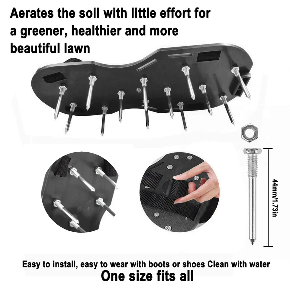 Lawn Aerating Spiked Shoes | Grass Aerator Sandals Adjustable Straps uk — thumbnail 6