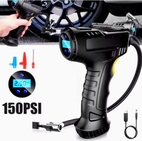 Cordless 12V Car Tyre Inflator Pump Portable Electric Air Compressor
