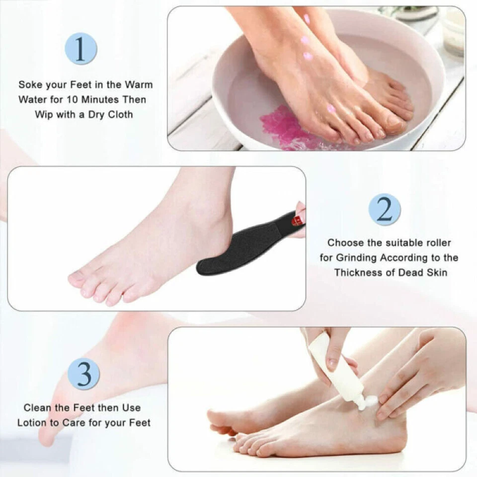 Electric Foot File Waterproof Hard Skin Remover Feet Pedicure Set Rechargeable — thumbnail 7