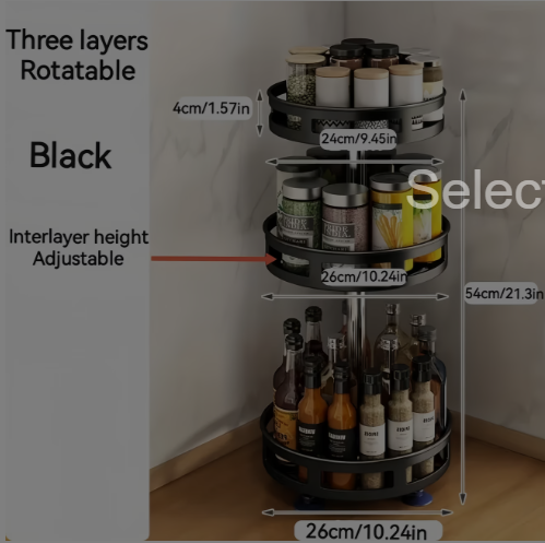 360° Rotating Storage Box – Adjustable Kitchen & Cosmetic Organizer — thumbnail 6