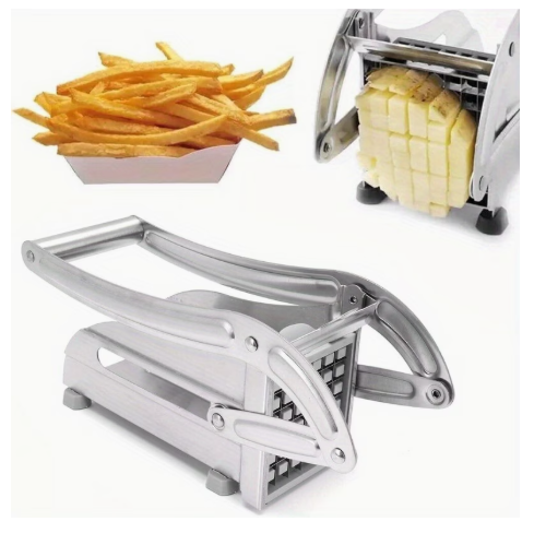 French Fry Cutter Potato Chipper with 2 Steel Blades — thumbnail 2