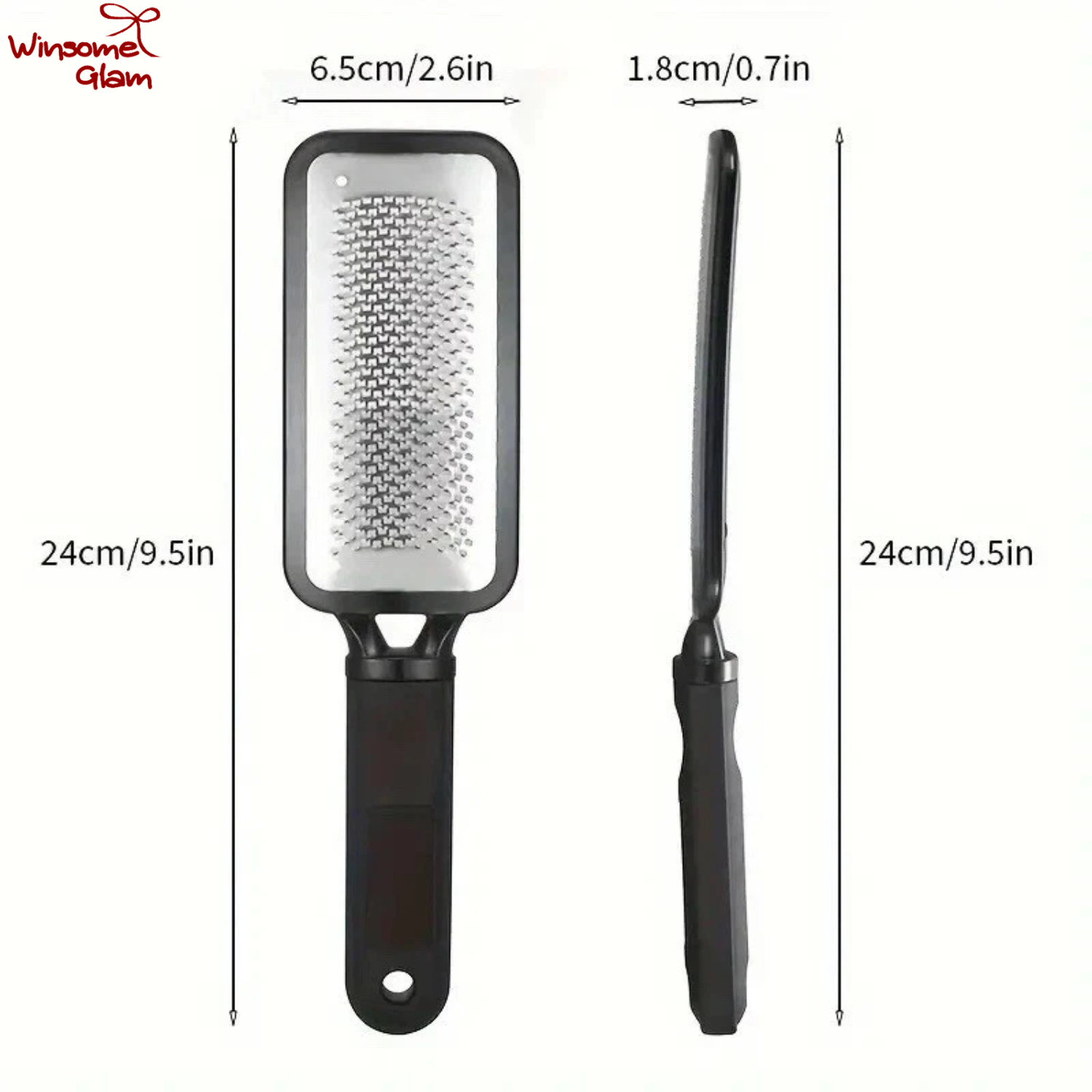 Heavy Duty Foot File Callus Remover | Professional Hard Skin & Dead Skin Exfoliating Rasp | Pedicure Foot Care Tool – Black | WinsomeGlam — thumbnail 3