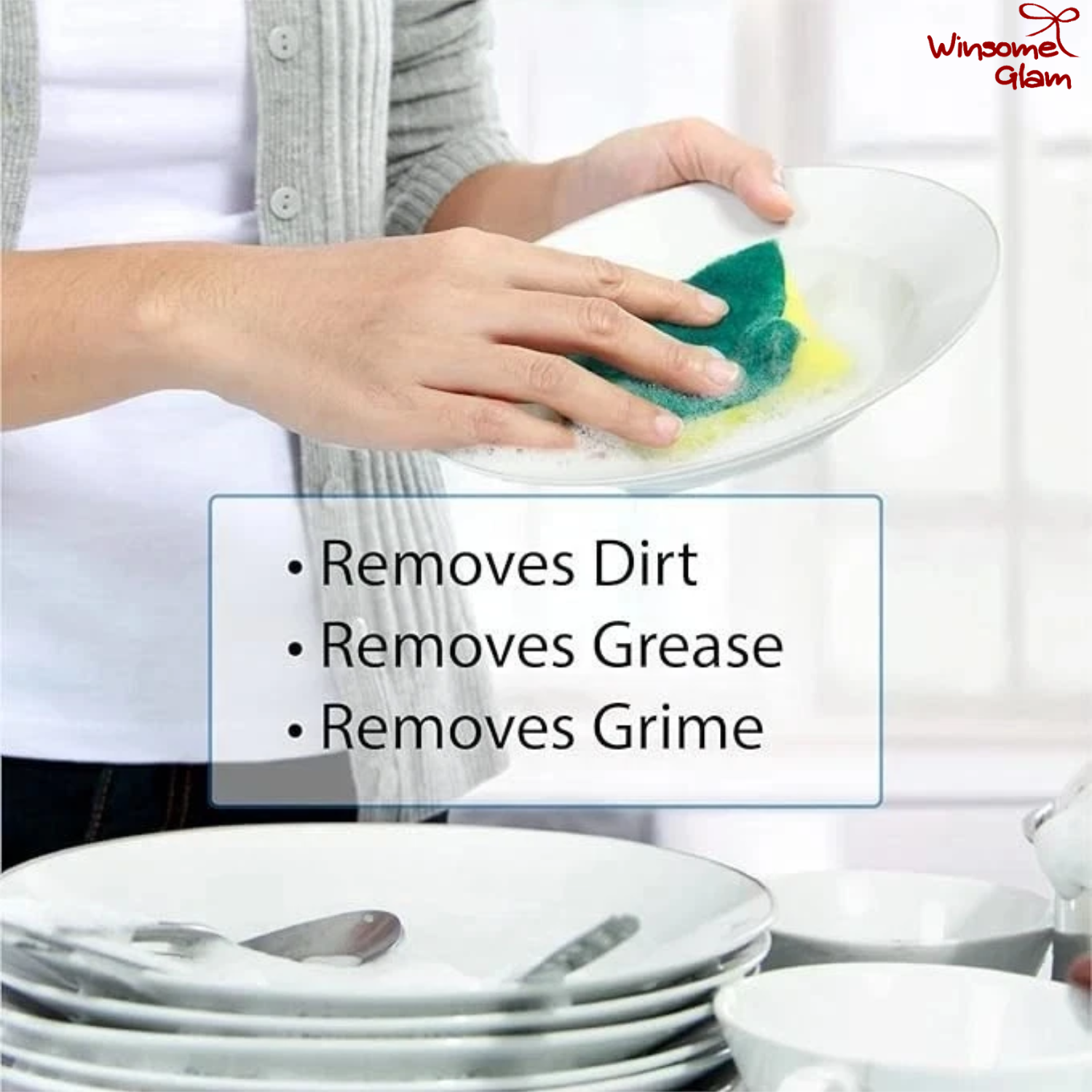 20PCS Cleaning Sponge Set | Multi-Purpose Kitchen Scrubbing Sponges | Dish Washing & Household Cleaning Pads – WinsomeGlam — thumbnail 4