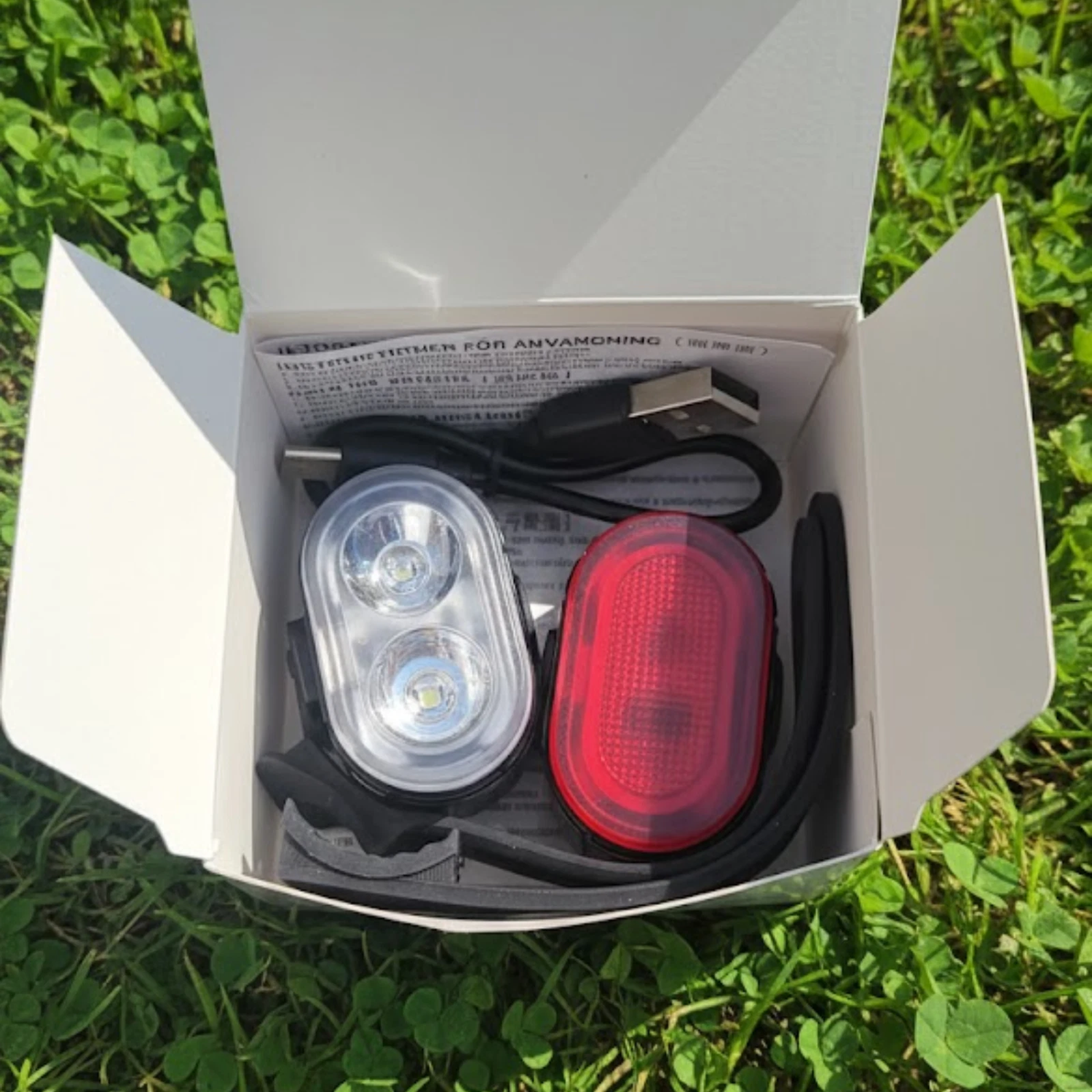 USB Rechargeable Bike Light Set – Super Bright 350 Lumens LED Front & Rear Bicycle Lights | Waterproof Cycling Safety Lamp | WinsomeGlam — thumbnail 5