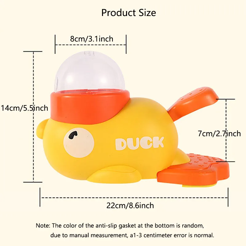 Interactive Dog Treat Dispenser Toy Yellow Duck Puppy Feeding Training Toy — thumbnail 2