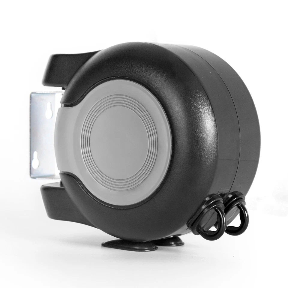 30m Washing Line Double Clothes Reel Retractable Wall Mounted Indoor & Outdoor — thumbnail 2