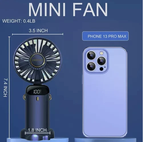 Portable Hand-held Folding Desk Fan — thumbnail 2
