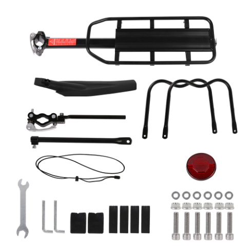 Aluminum Bike Rear Rack Pannier Carrier Adjustable Fender MTB Bicycle — thumbnail 3