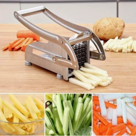 French Fry Cutter Potato Chipper with 2 Steel Blades — thumbnail 4