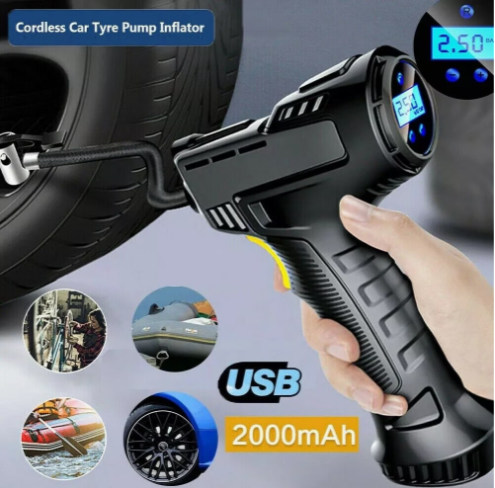 Cordless 12V Car Tyre Inflator Pump Portable Electric Air Compressor — thumbnail 2