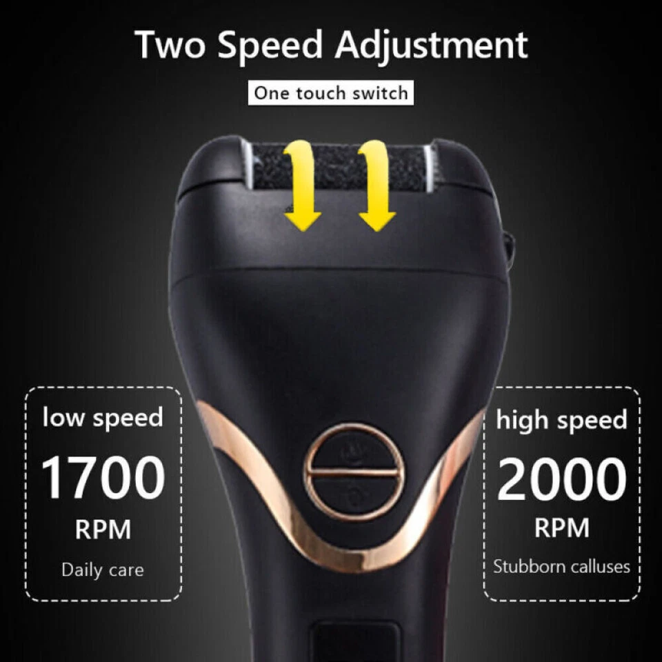 Electric Foot File Waterproof Hard Skin Remover Feet Pedicure Set Rechargeable — thumbnail 2