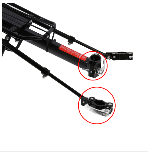 Aluminum Bike Rear Rack Pannier Carrier Adjustable Fender MTB Bicycle — thumbnail 4