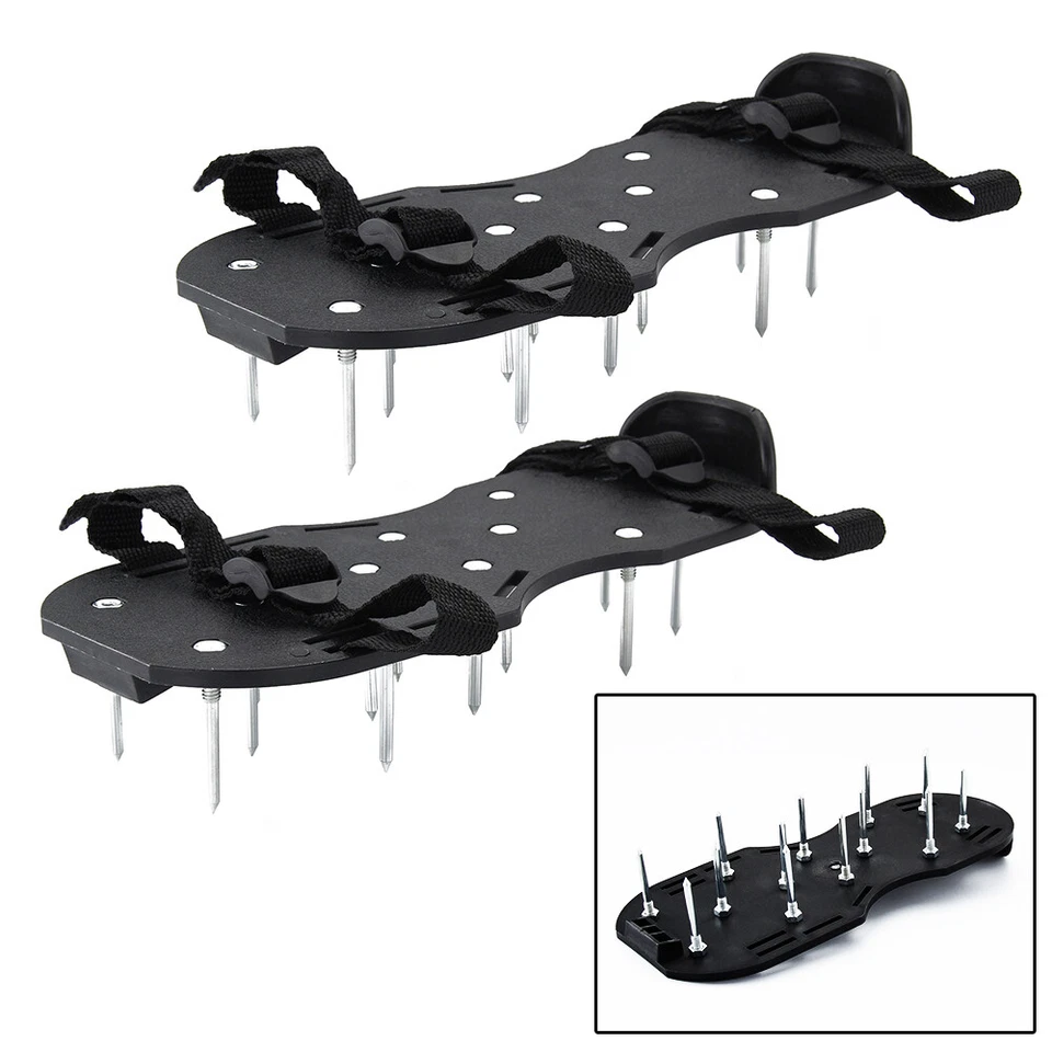 Lawn Aerating Spiked Shoes | Grass Aerator Sandals Adjustable Straps uk — thumbnail 4