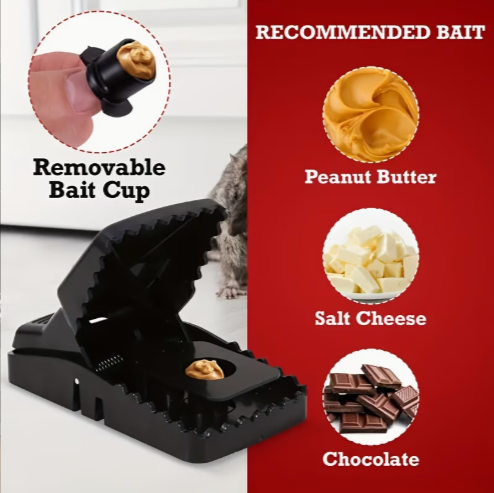 4pcs Heavy Duty Rat & Mouse Traps Spring Loaded Instant Kill Reusable — thumbnail 6