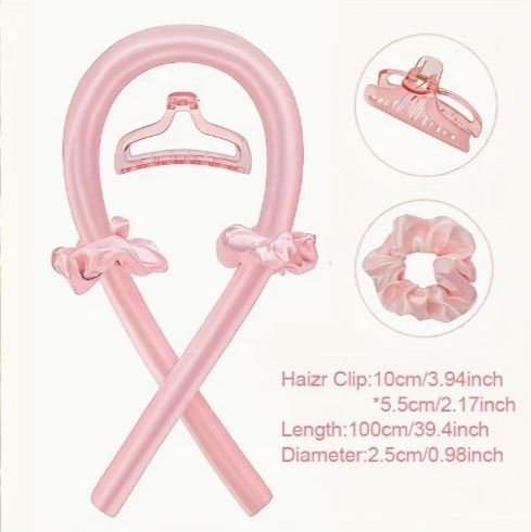 4pcs Heatless Curling Rod Set Hair Rollers Headband Soft Waves No Heat Curls — thumbnail 2