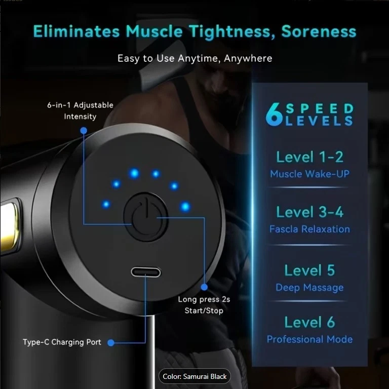 Portable Deep Tissue Massage Gun — thumbnail 4