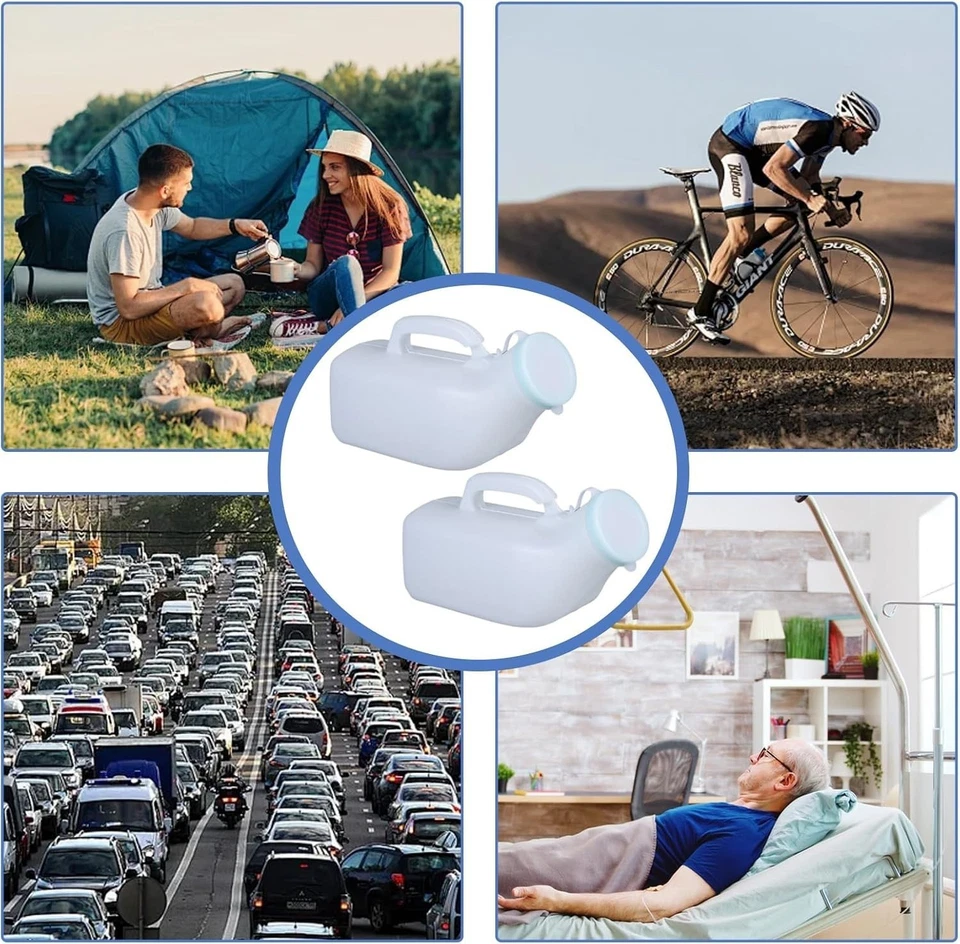 2x Male Urinal Bottle 1200ml — thumbnail 5