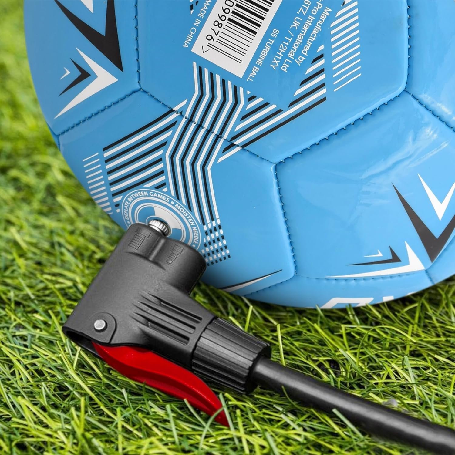 Hy-Pro Floor Pump for Bike & Balls – With Pressure Gauge, Presta & Schrader Valves | Football, Basketball, Rugby, Mountain Bike & Road Bike Pump — thumbnail 3