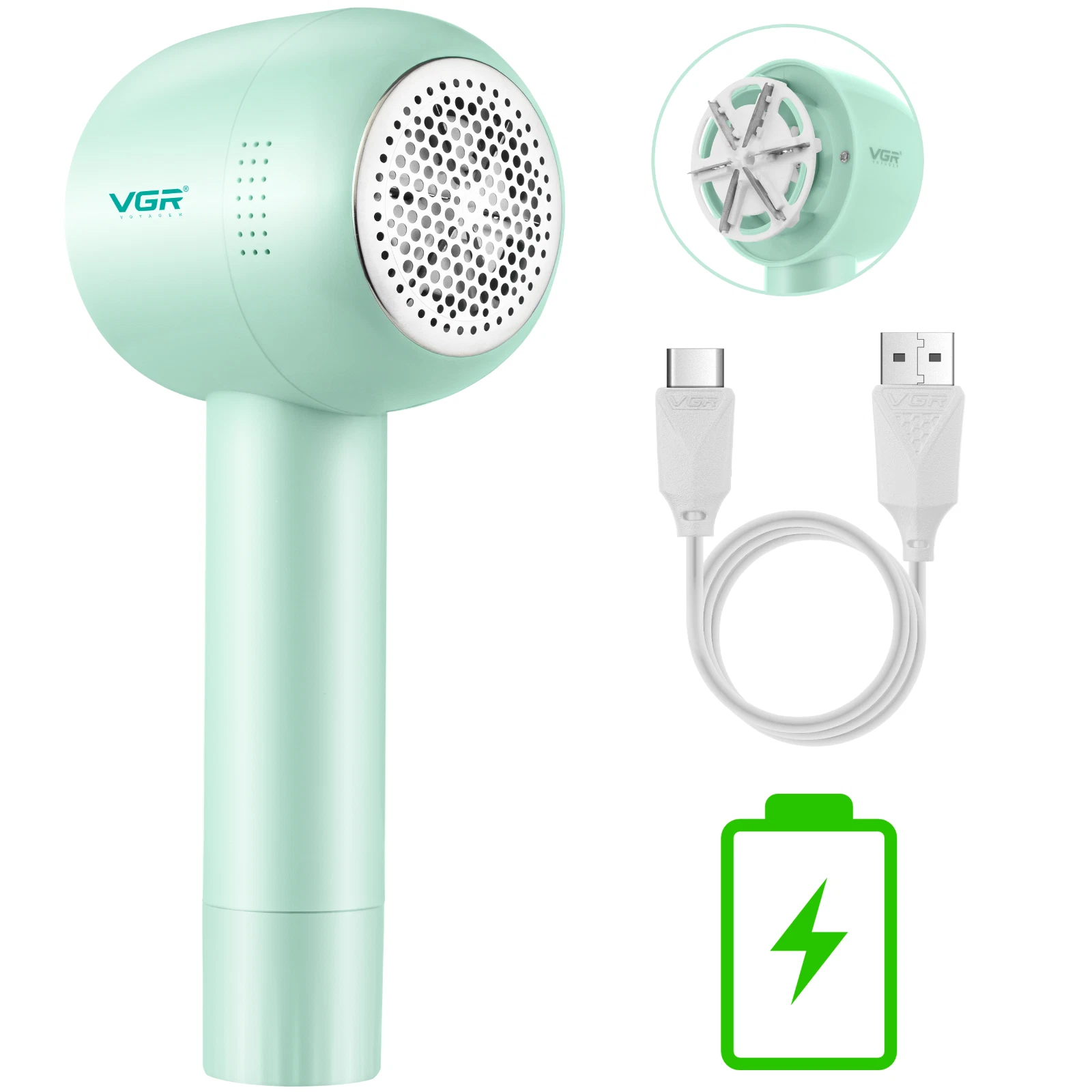 VGR Electric Bobble Remover Clothes Fabric Shaver Lint Fluff Debobbler Jumper — thumbnail 4