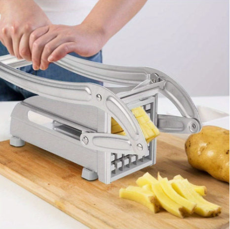 French Fry Cutter Potato Chipper with 2 Steel Blades — thumbnail 3
