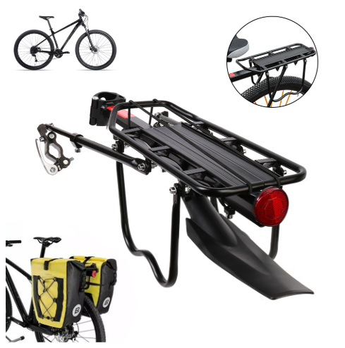 Aluminum Bike Rear Rack Pannier Carrier Adjustable Fender MTB Bicycle — thumbnail 2